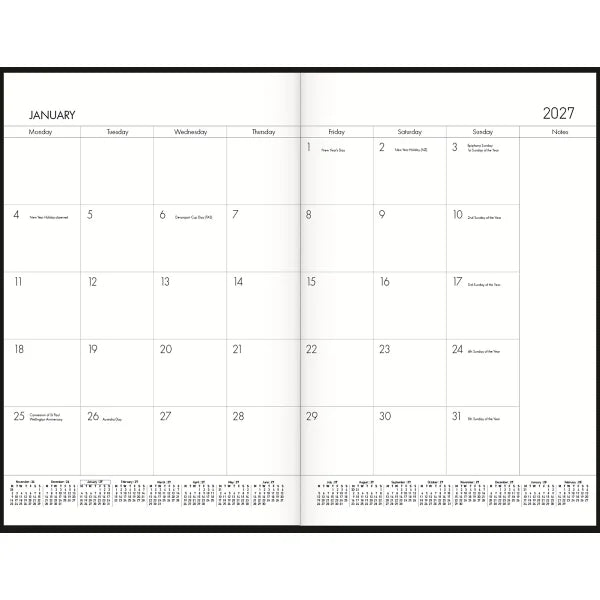 Diary 2027 Collins A4 Monthly Planner Assorted Colours