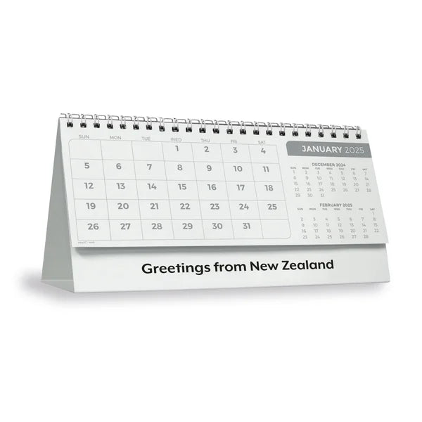 2025 Calendar Desk New Zealand Greetings