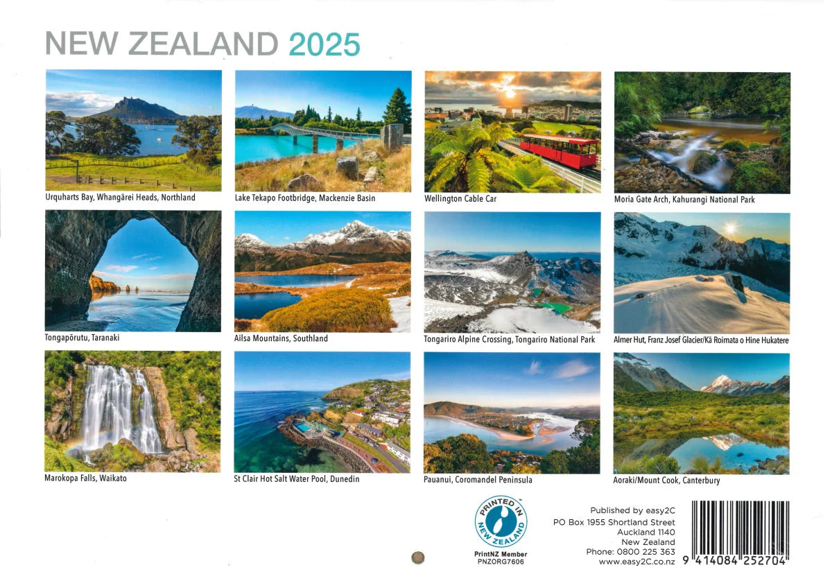 2025 Calendar New Zealand Booklet