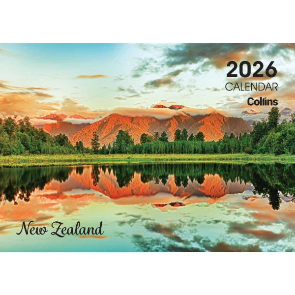 2026 Wall Calendar Collins A4 New Zealand Coastal Scenes
