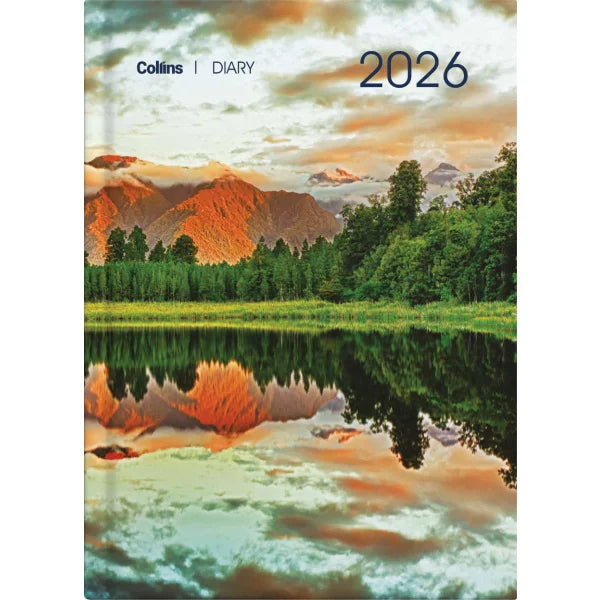 Diary 2026 Collins A51 Day to Page NZ Majestic Landscapes