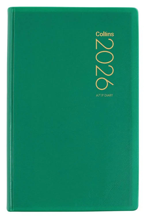 Diary 2026 Collins A71P Day to Page Green