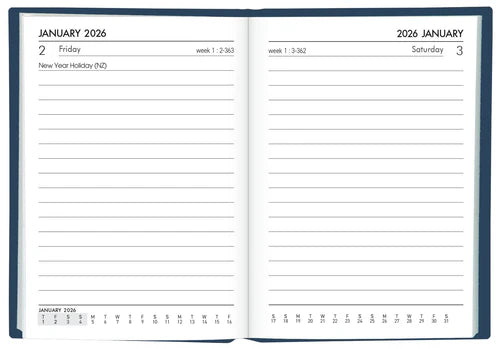 Diary 2026 Collins A71P Day to Page Blue