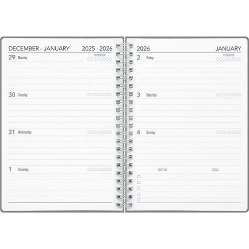 Diary 2026 Collins A53 Week To View Kiwi Vibe Assorted Designs