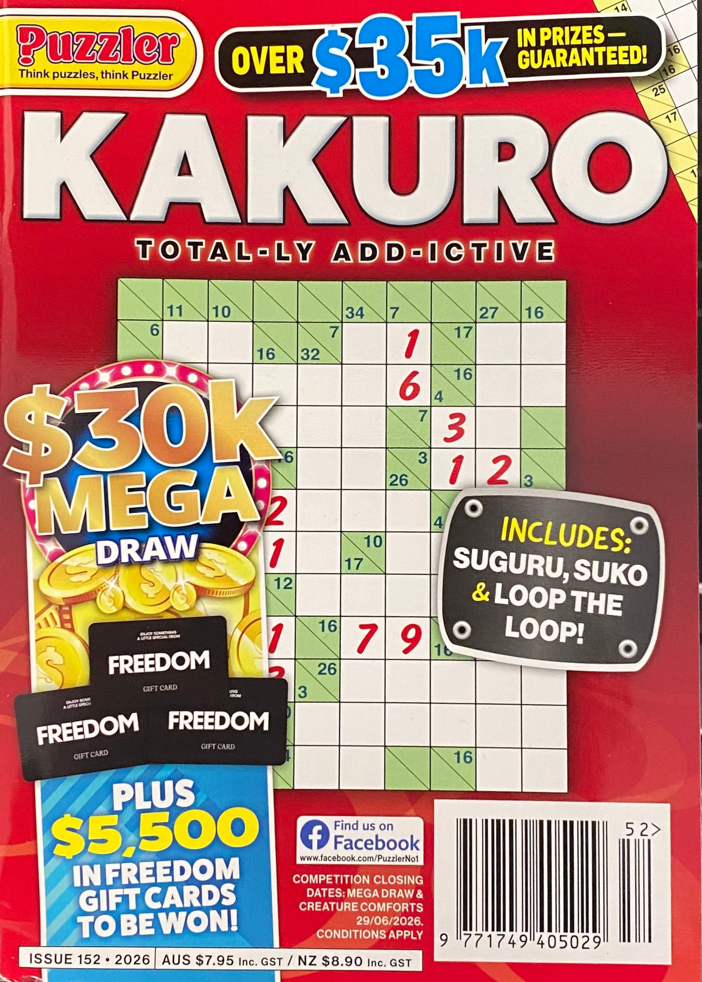 Puzzler Kakuro Magazine