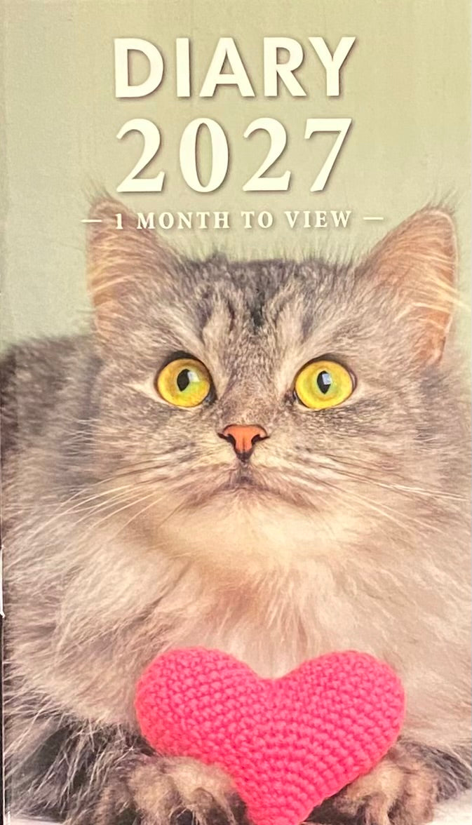 Diary 2027 Month to View Cats