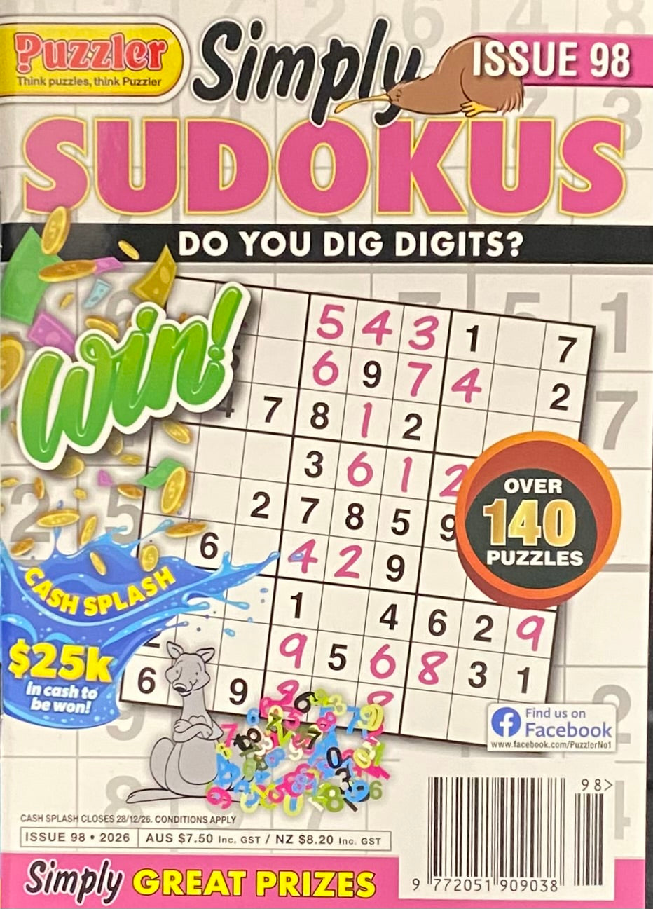Puzzler Simply Sudoku Magazine