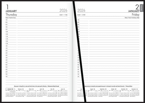 Diary 2026 Collins Windsor A51 Day to Page Red