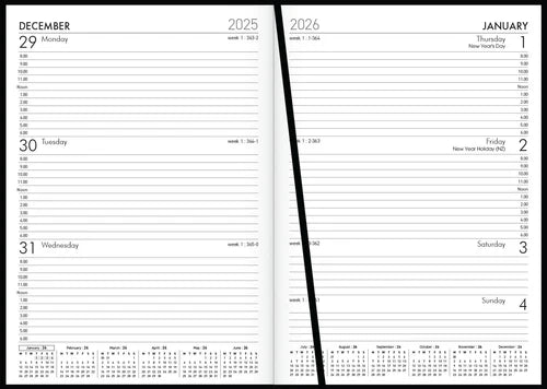 2026 Diary Collins Windsor A5 Week to View Red