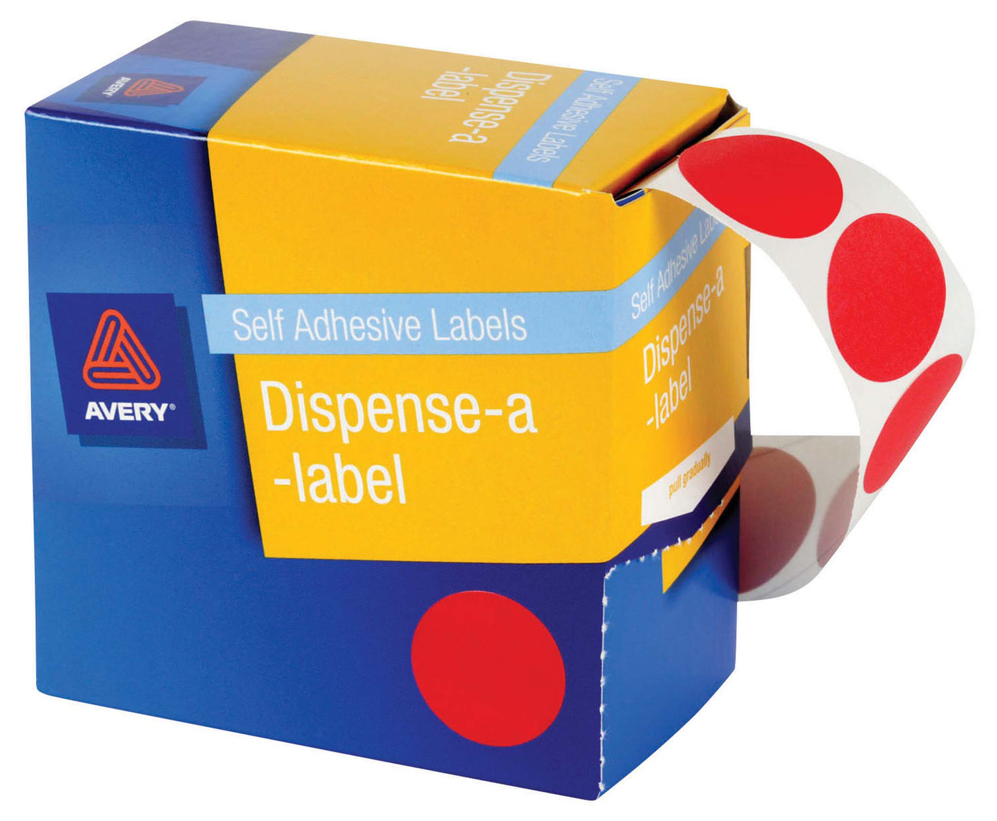 Avery Label Dispenser Dmc24r Red Round 24mm 500 Pack - City Books & Lotto