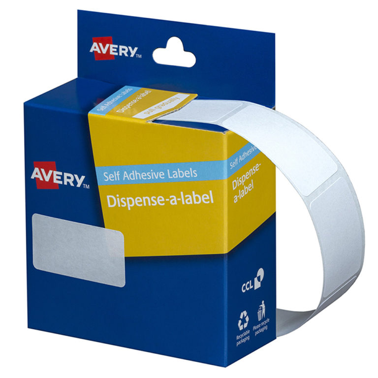 Avery Label Dispenser Dmr2438w 24x38mm White 380 Pack - City Books & Lotto