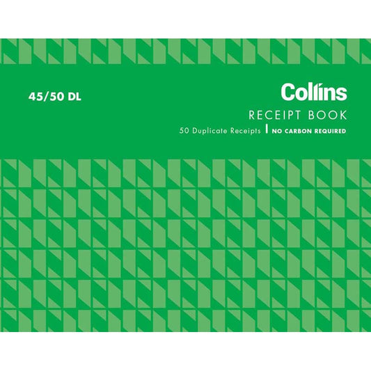 Receipt Book Collins 45/50 DL 50 Leaf NCR - City Books & Lotto