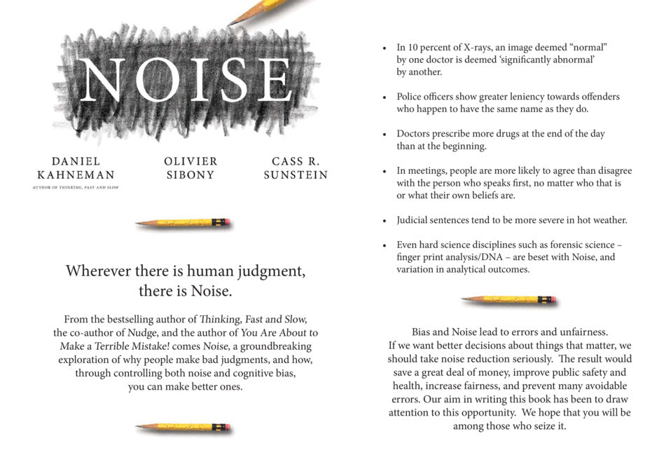 Noise A Flaw in Human Judgment by Daniel Kahneman, Olivier Sibony and Cass R Sunstein - City Books & Lotto