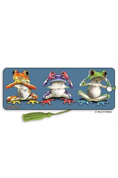 Bookmark No Evil Frogs - City Books & Lotto