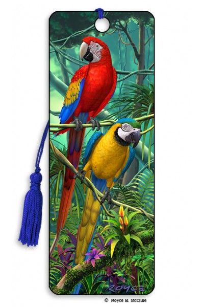 Bookmark Parrots - City Books & Lotto