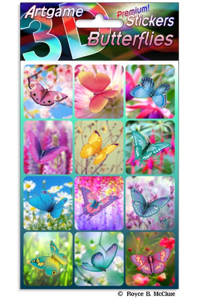 3D Stickers Butterflies - City Books & Lotto