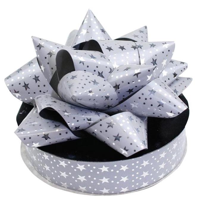 BOW STAR & RIBBON PACK METALLIC SILVER - City Books & Lotto