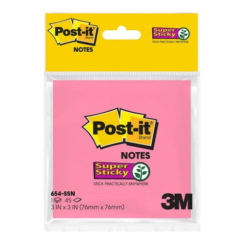 Post-it Notes 654 Pink 76mm x 76mm