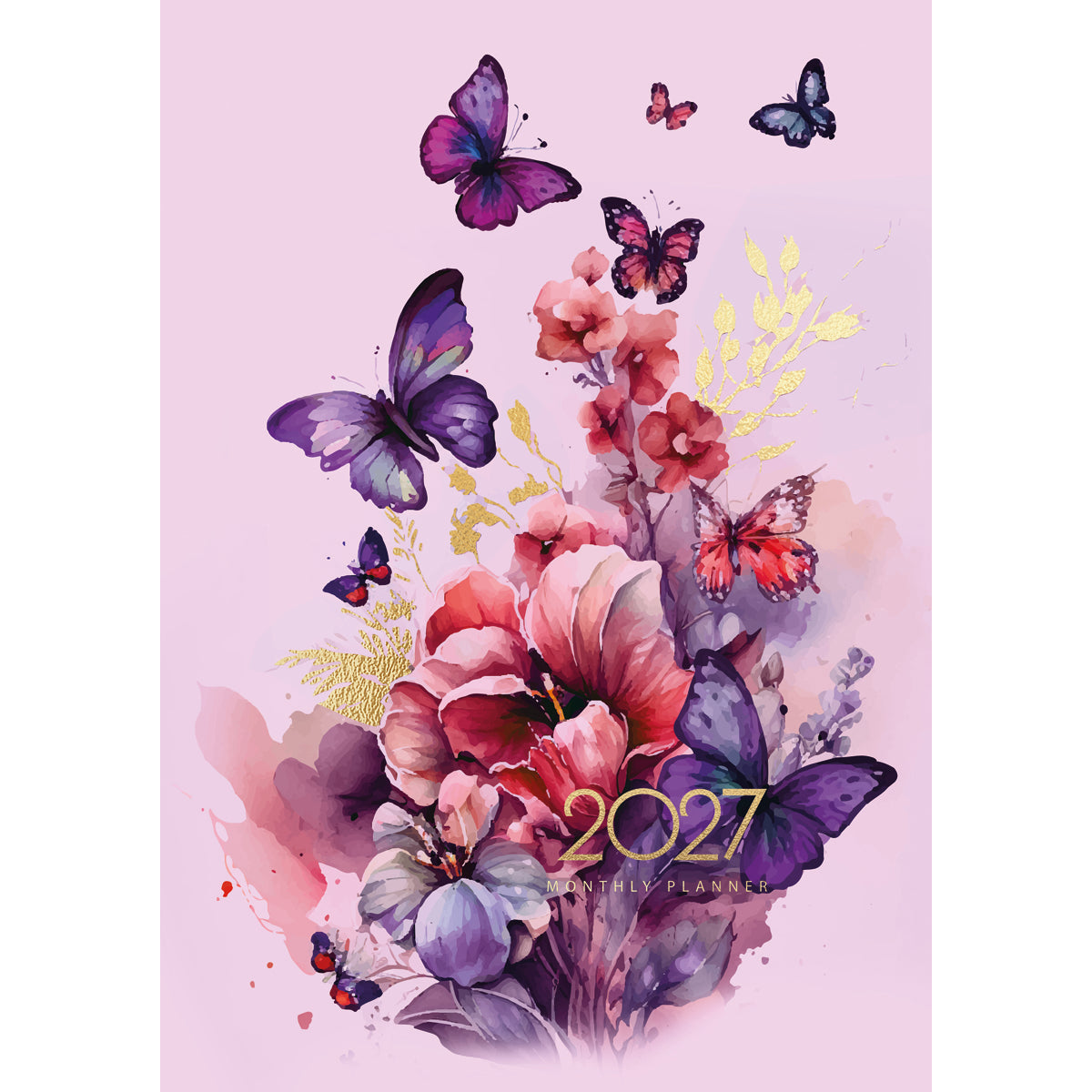 Diary 2027 Collins A4 Monthly Planner Butterflies