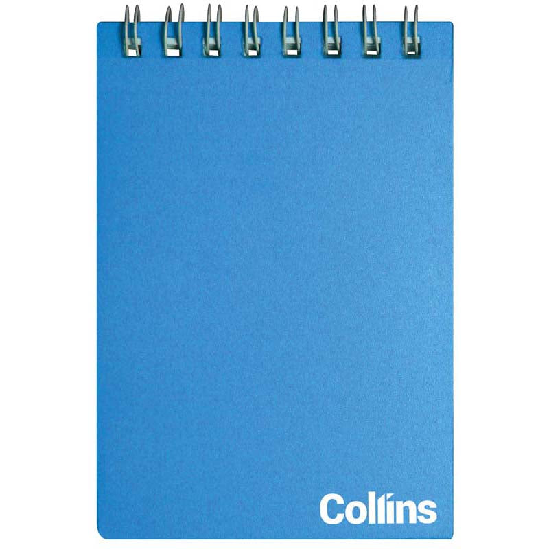 Collins Notebook Wiro Polyprop Ice Blue Top Opening 77x112 5mm Ruled 48 Leaf