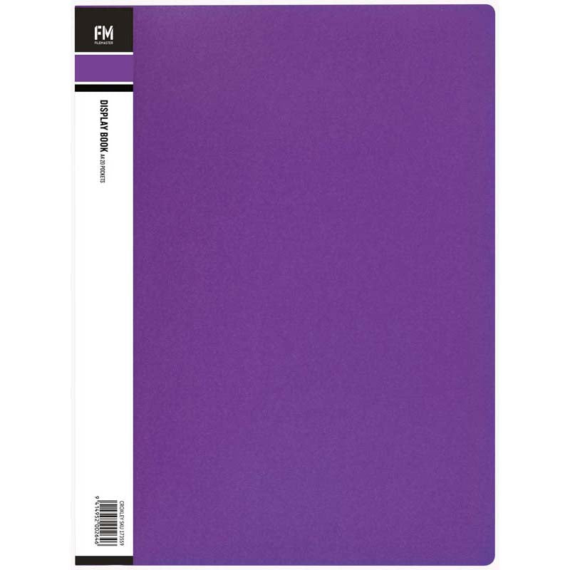 FM Display Book Vivid A4 Passion Purple 20 Pocket