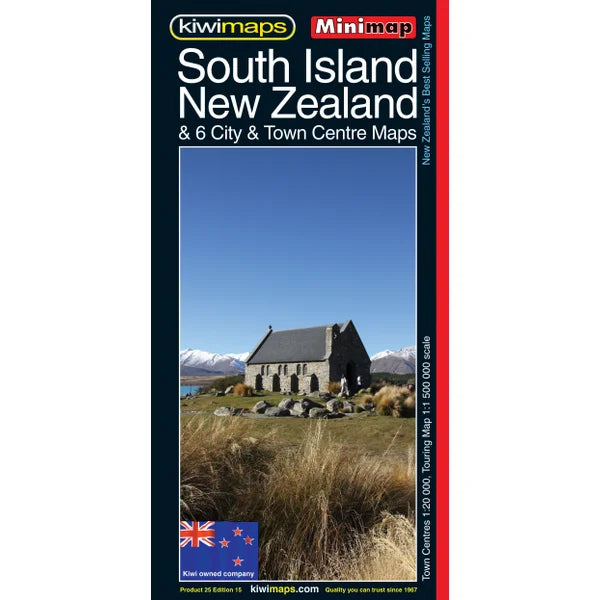 KiwiMaps South Island Mini Road Map