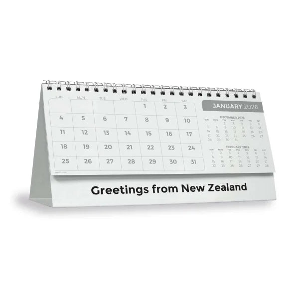 2026 Calendar Desk New Zealand Greetings