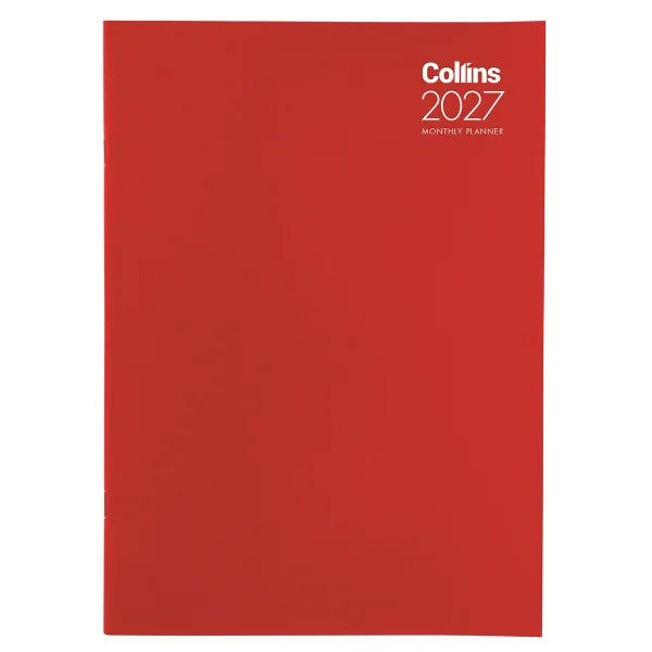 Diary 2027 Collins A4 Monthly Planner Assorted Colours