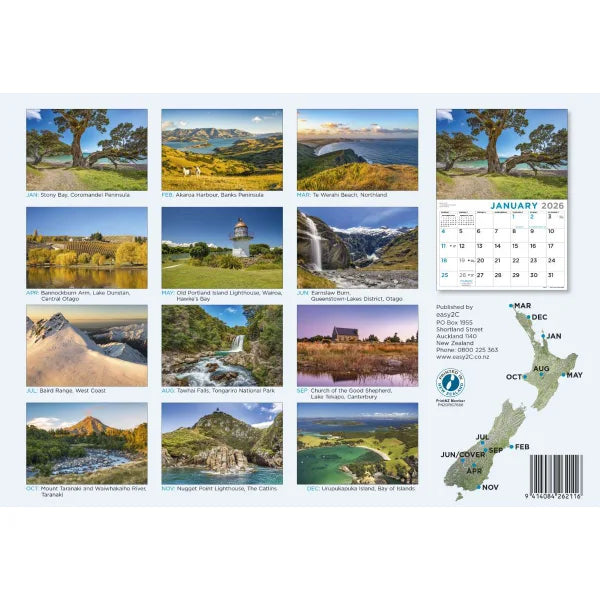 2026 Calendar Looking At New Zealand