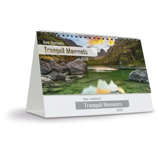 2026 Calendar New Zealand Tranquil Moments Desk