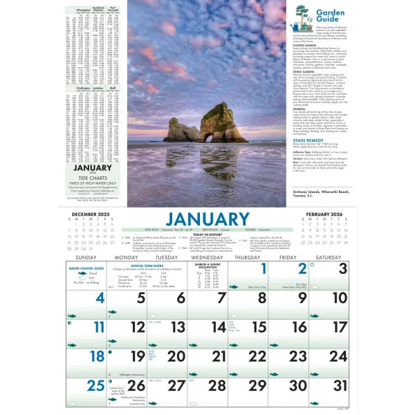 2026 Calendar NZ Redi Reference