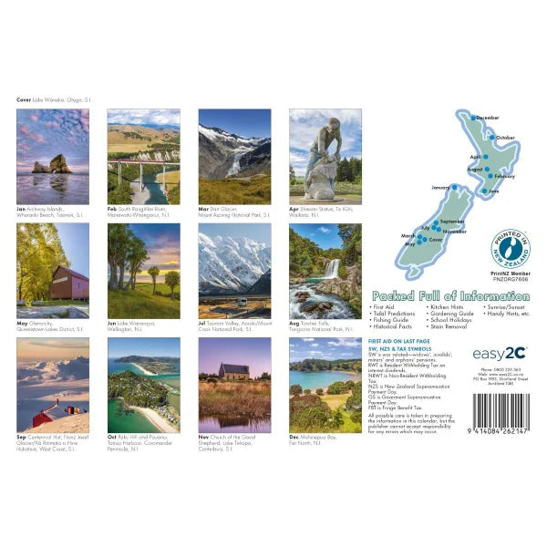 2026 Calendar NZ Redi Reference
