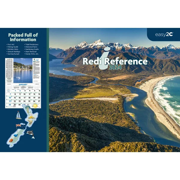 2024 Calendar NZ Redi Reference