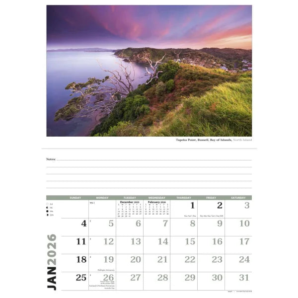 2026 The Face of New Zealand Calendar