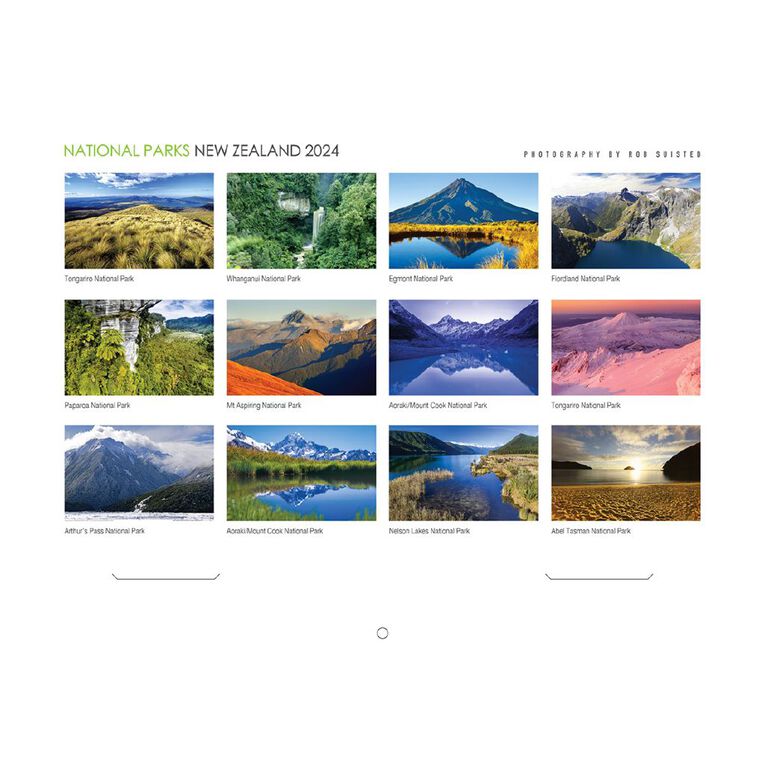 2024 Calendar New Zealand National Parks