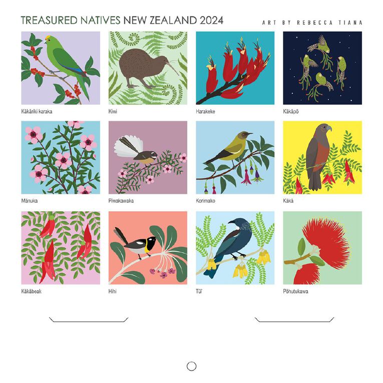 2024 Calendar New Zealand Treasured Natives