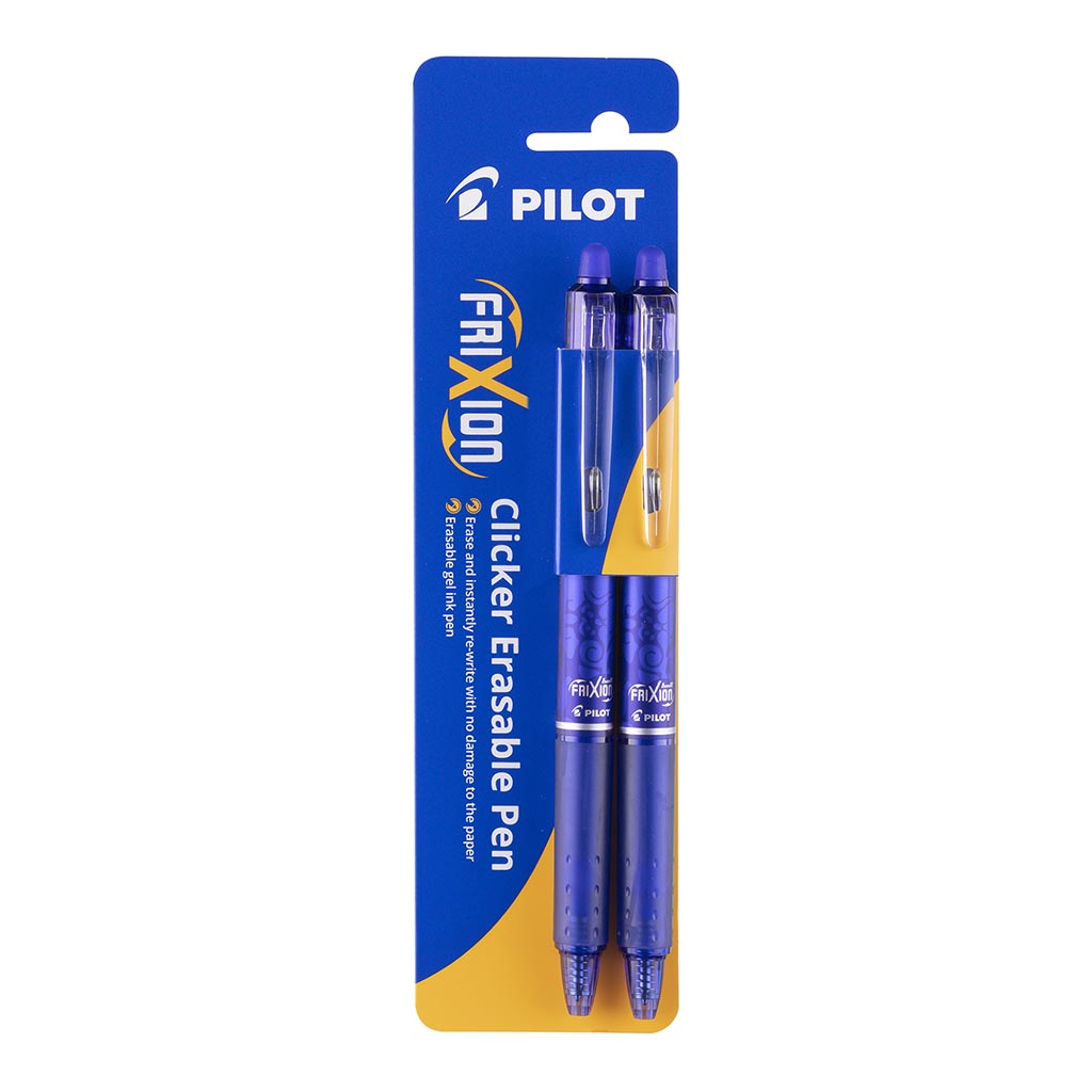 Pilot Frixion Clicker Erasable Fine Blue Pack of 2