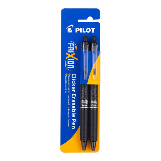 Pilot Frixion Clicker Erasable Fine Black Pack of 2