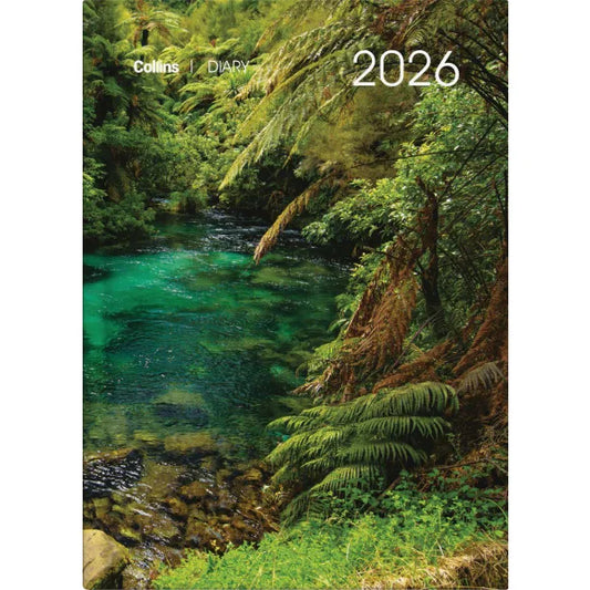 Diary 2026 Collins A51 Day to Page NZ Majestic Landscapes