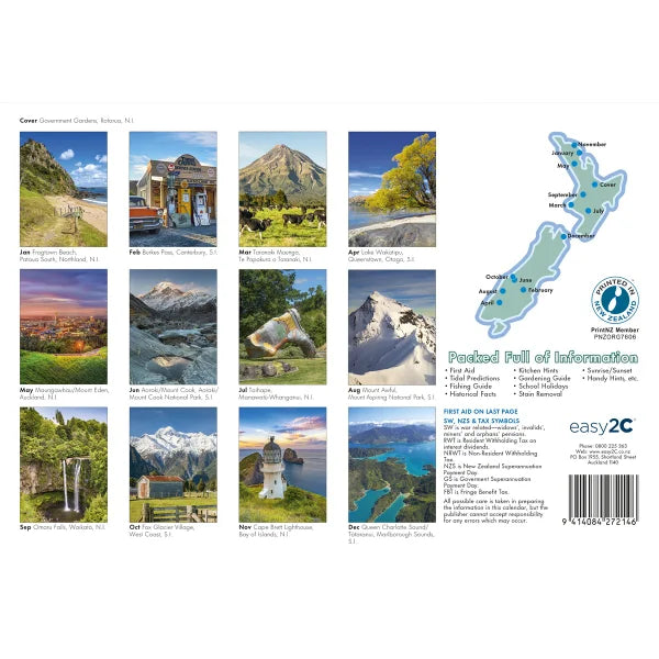 2027 Calendar NZ Redi Reference