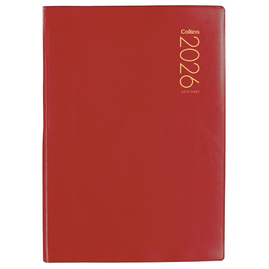 Diary 2026 Collins A51P Day to Page Red