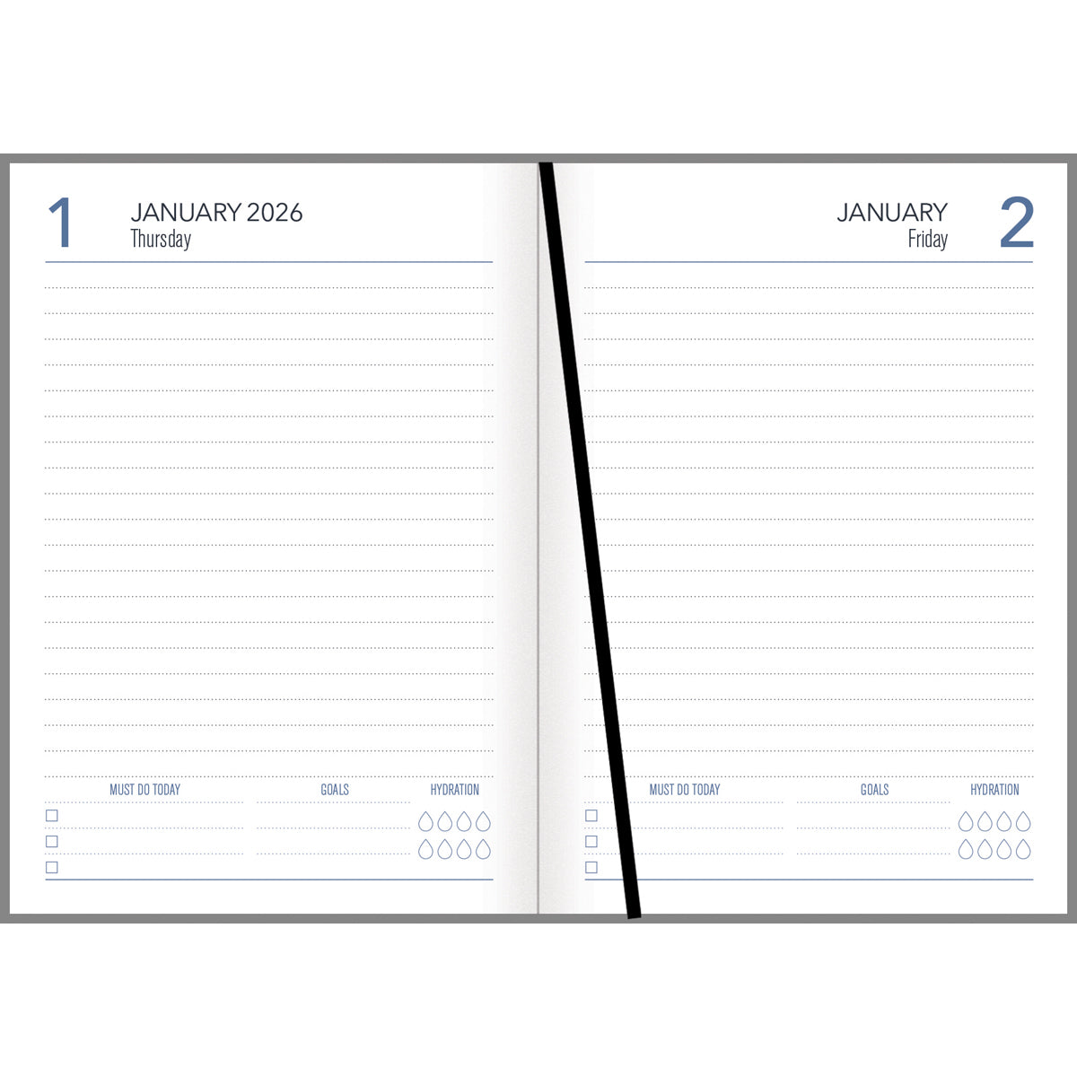 Diary 2026 Collins A51 Day to Page Floral