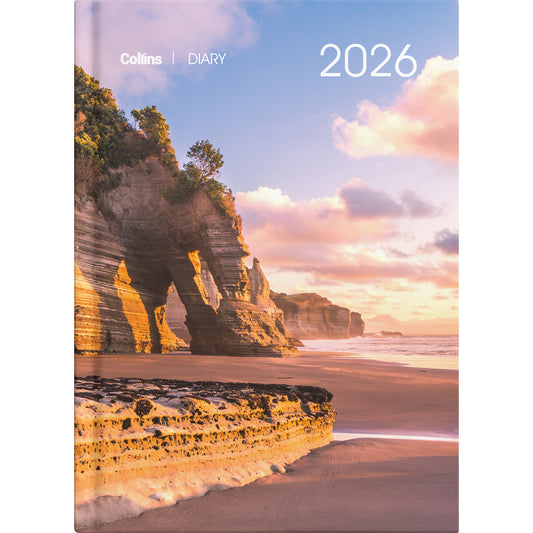 Diary 2026 Collins A51 Day to Page Coastal Scenes