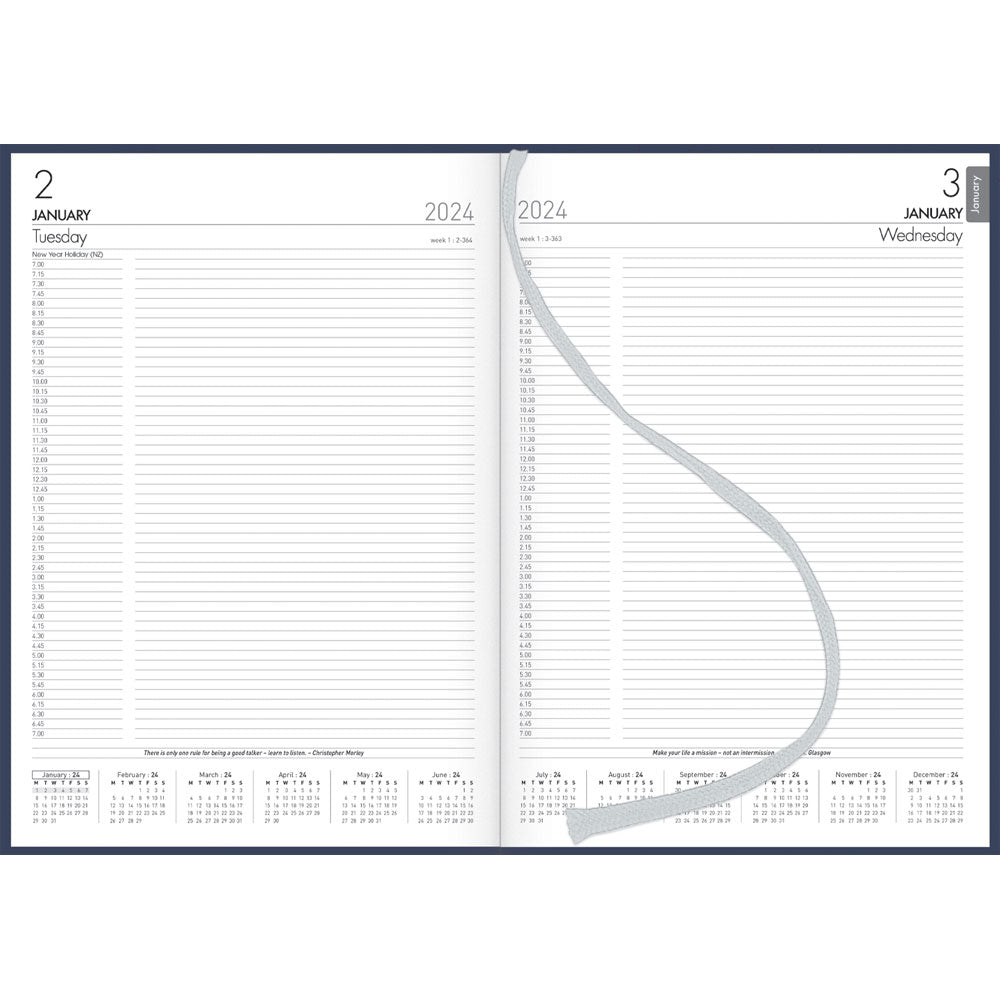 2026 Diary Windsor A4 Day to Page Navy