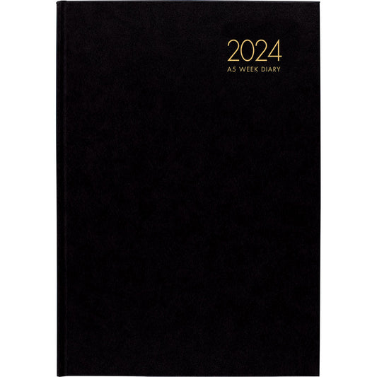 2024 Diary Milford Windsor A5 Week to View Black