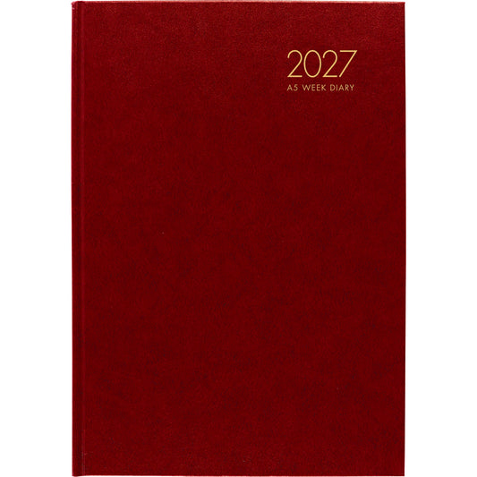Diary 2027 Windsor A53 Week To View Red