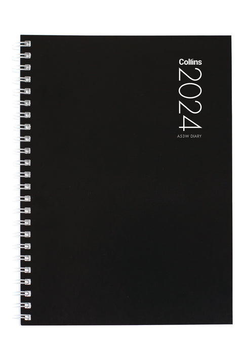 2024 Diary Collins A53W Week to View Assorted Colours