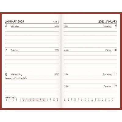 2025 Diary Collins A73P Week to View Red