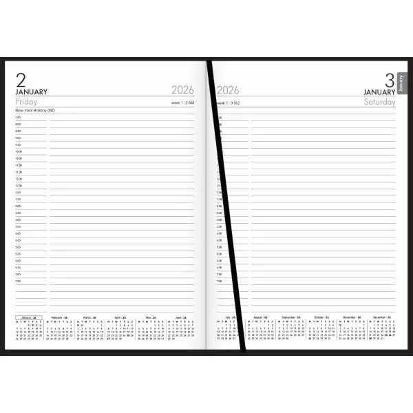 Diary 2026 Collins A51P Day to Page Red