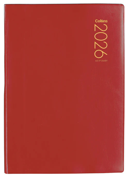 Diary 2026 Collins A51P Day to Page Red
